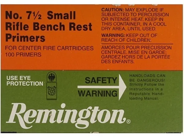 Remington Small Rifle Bench Rest Primers #7-1/2 Box of 1000 (10 Trays of 100)