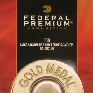 Federal Premium Gold Medal Large Rifle Magnum Match Primers #215M Box of 1000 (10 Trays of 100)