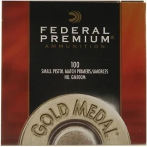 Federal Premium Gold Medal Small Pistol Match Primers #100M Box of 1000 (10 Trays of 100)